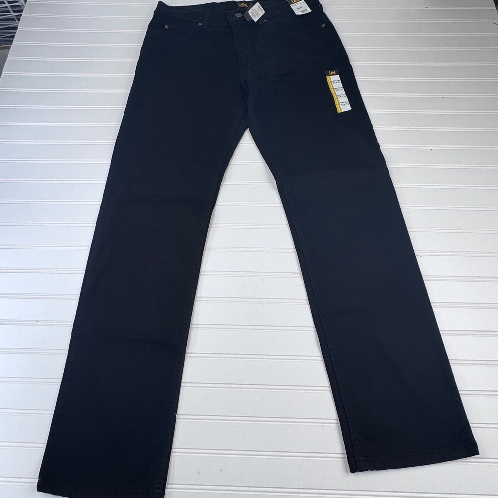 NEW Lee Men's 34x32 Black Regular Fit Jeans